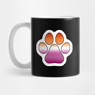 Lesbian Pride Paw Mug